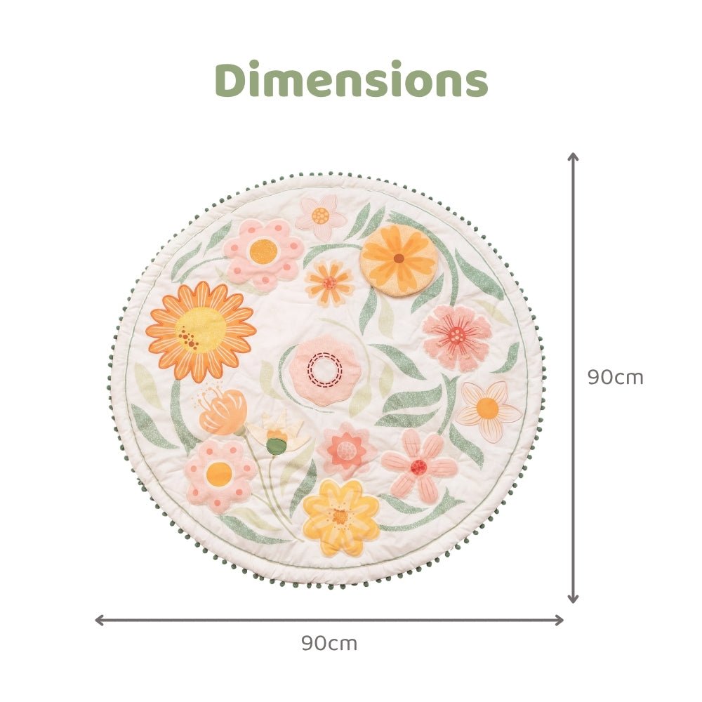 Buttercup Bloom 100% Cotton poplin Baby Activity Mat 0- 2 years - Play Mat | haus & kinder