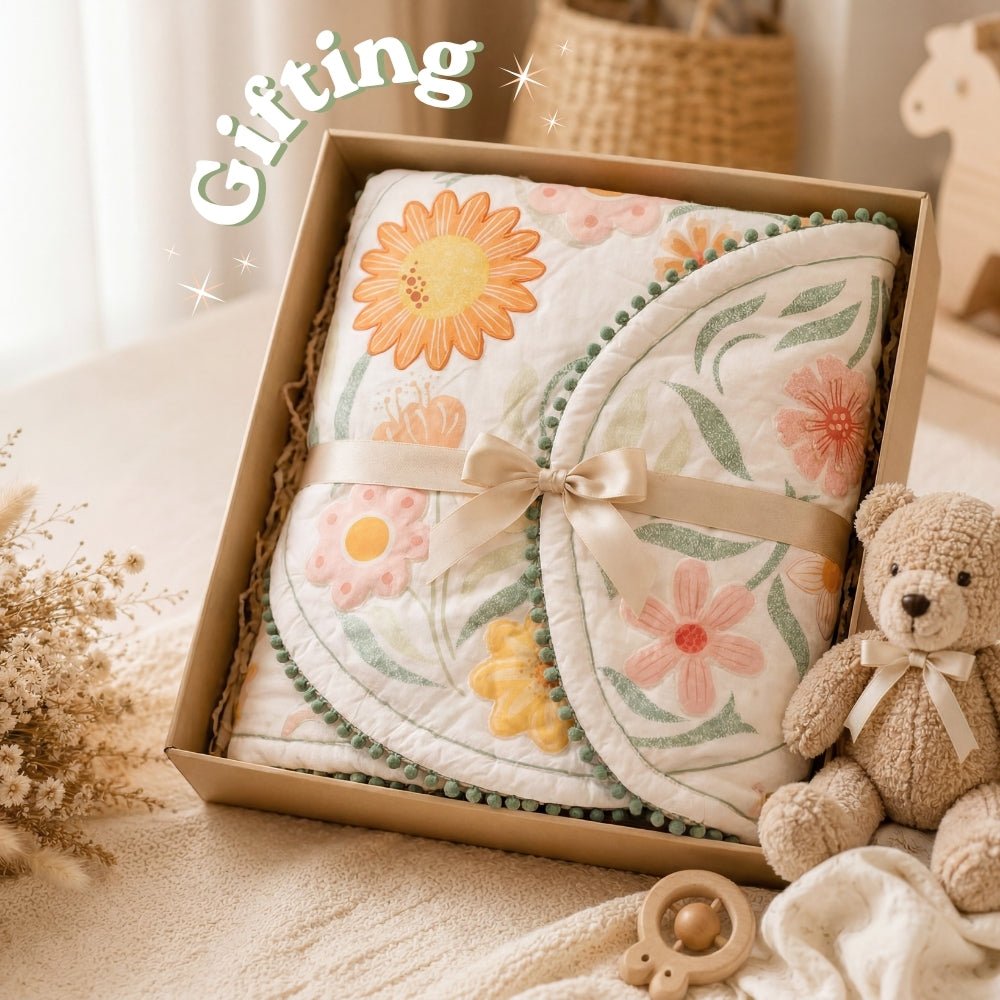 Buttercup Bloom 100% Cotton poplin Baby Activity Mat 0- 2 years - Play Mat | haus & kinder