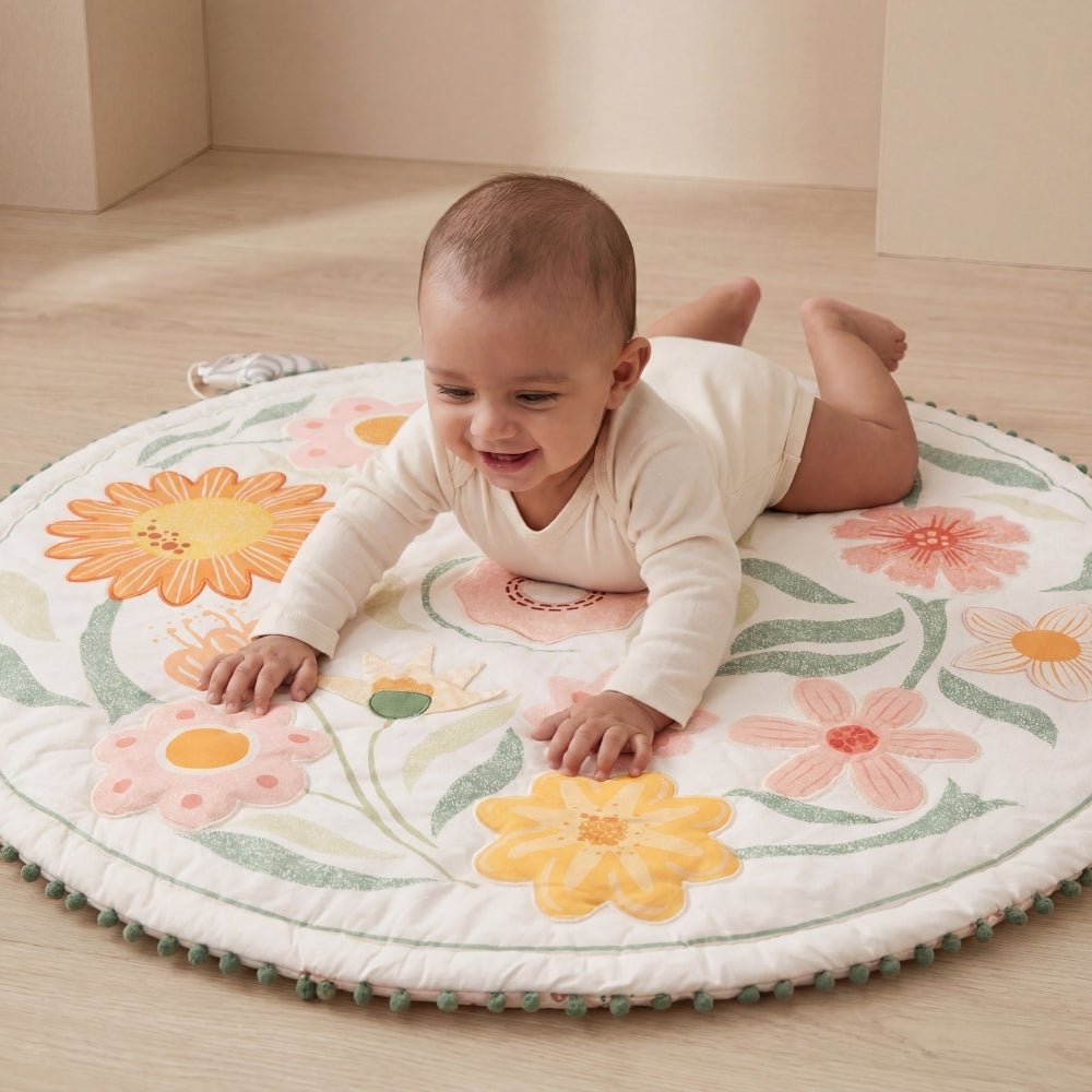 Buttercup Bloom 100% Cotton poplin Baby Activity Mat 0- 2 years - Play Mat | haus & kinder