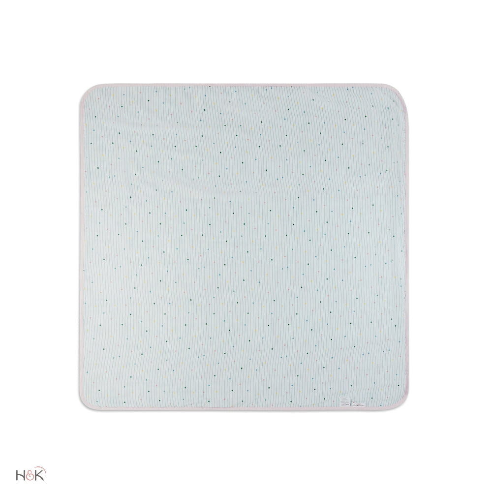 100% Cotton Muslin Reversible Blanket, Butterfly Garden