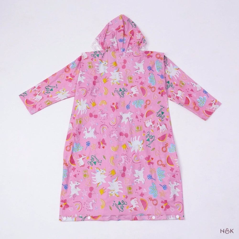 Puddlecorn Kids Printed Raincoat 6-10yrs