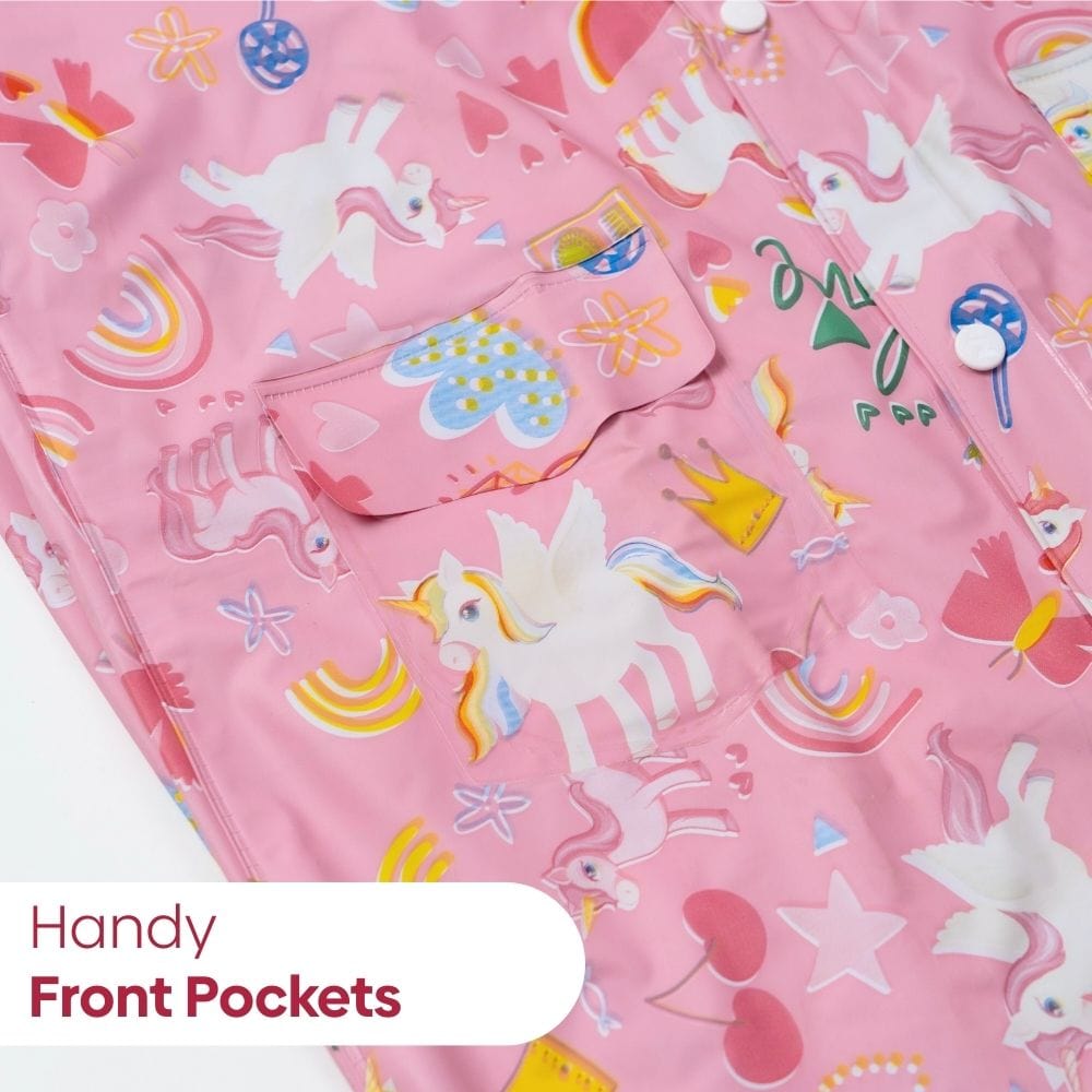 Puddlecorn Kids Printed Raincoat 6-10yrs