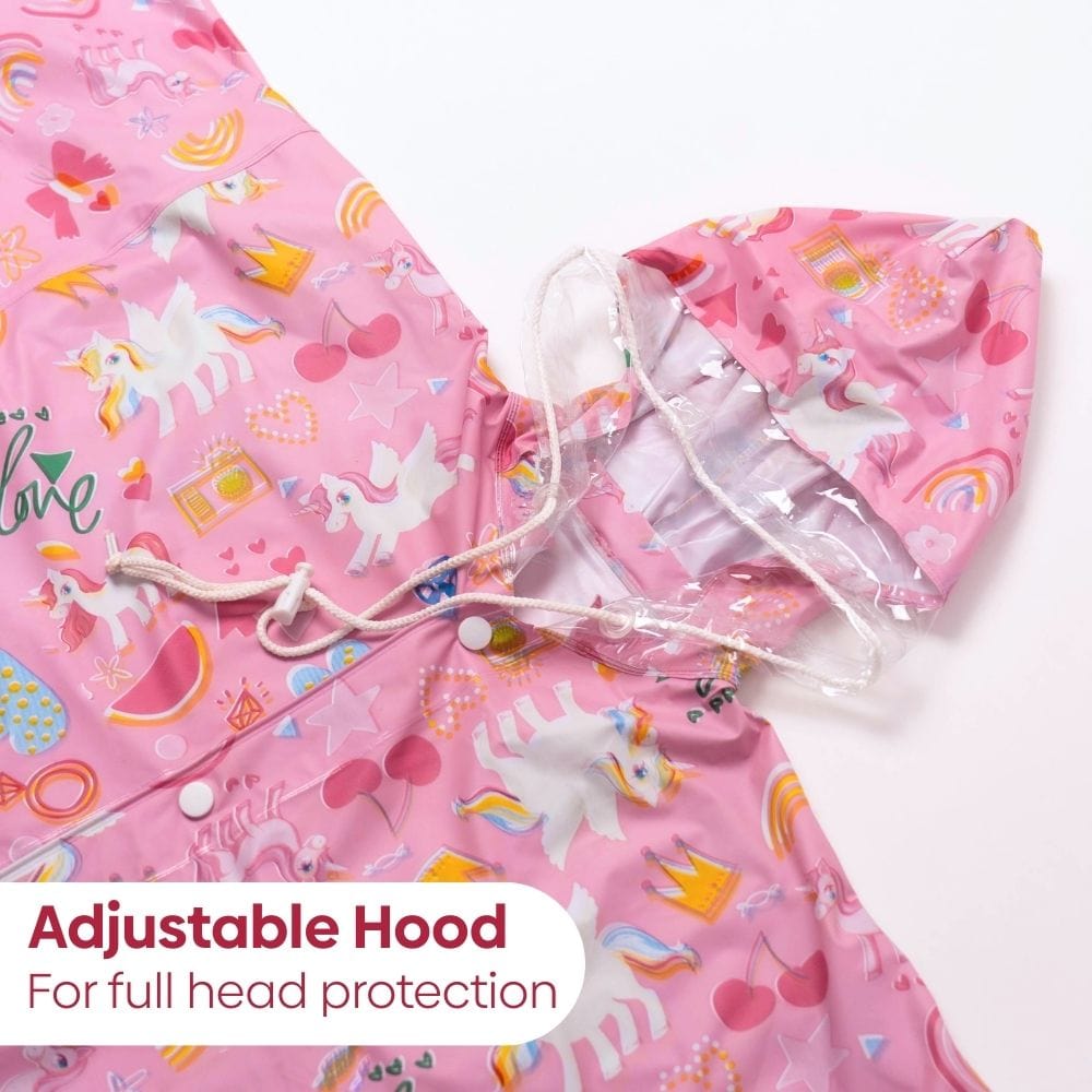 Puddlecorn Kids Printed Raincoat 6-10yrs