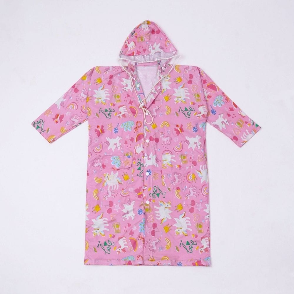 Puddlecorn Kids Printed Raincoat 6-10yrs