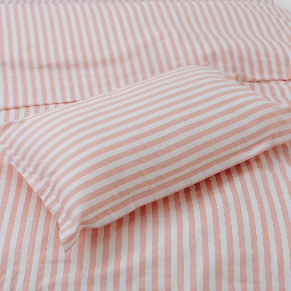 Momoiro Stripe 100% Cotton Double Bedsheet, 186TC - Double Size | haus & kinder