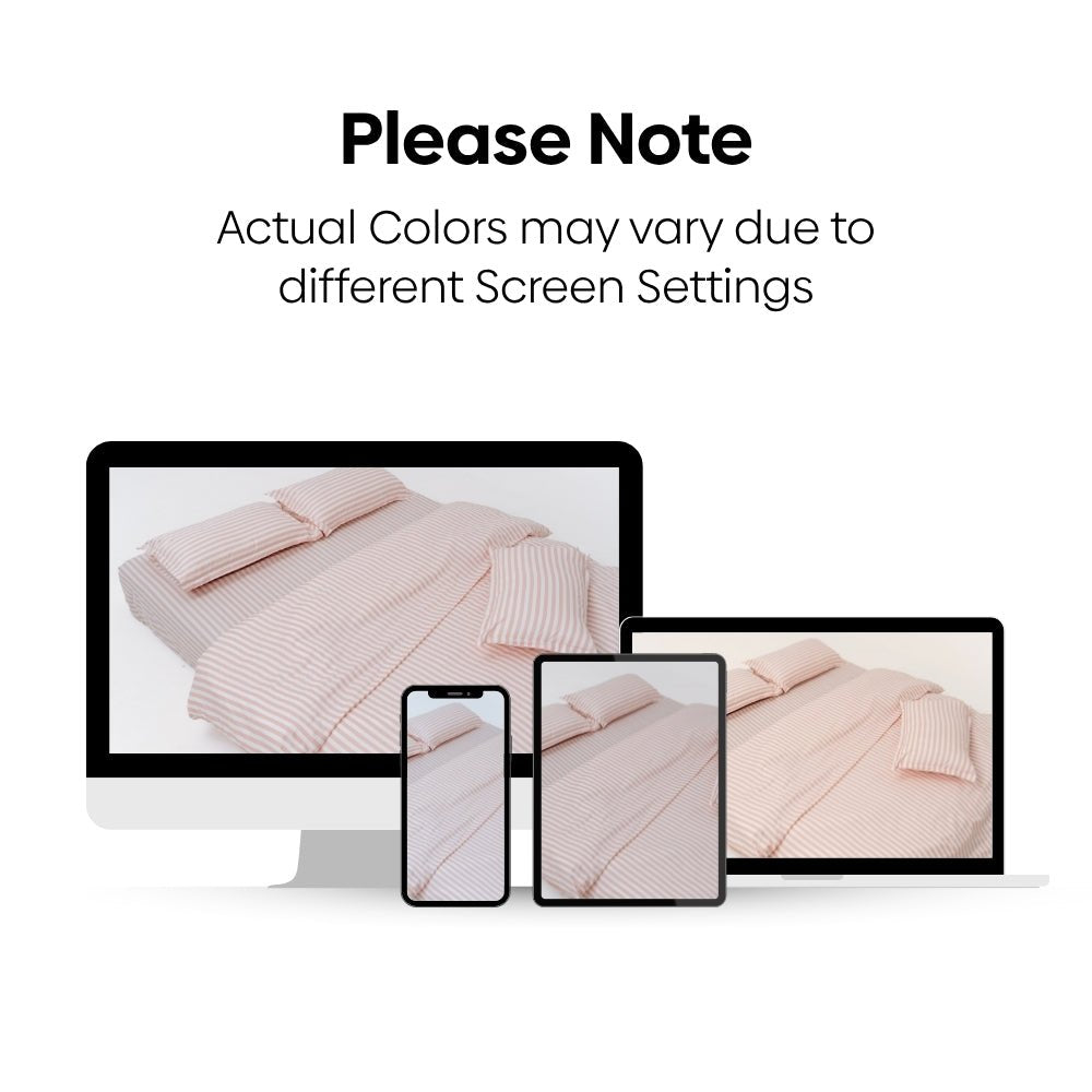 Momoiro Stripe 100% Cotton Double Bedsheet, 186TC - Double Size | haus & kinder