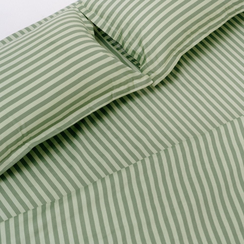 Tokiwairo Stripe 100% Cotton Double Bedsheet, 186TC - Double Size | haus & kinder
