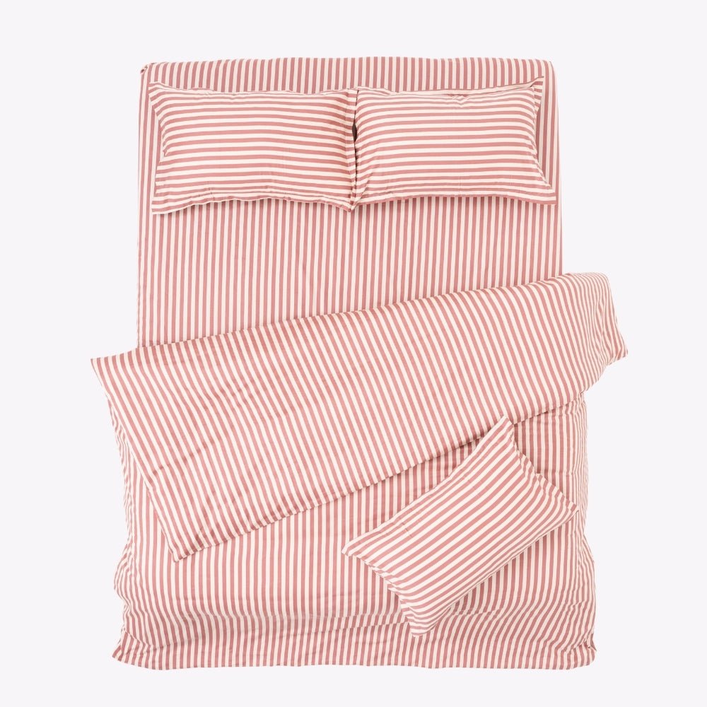 Akatsuchi Stripe 100% Cotton Double Bedsheet, 186TC - Double Size | haus & kinder