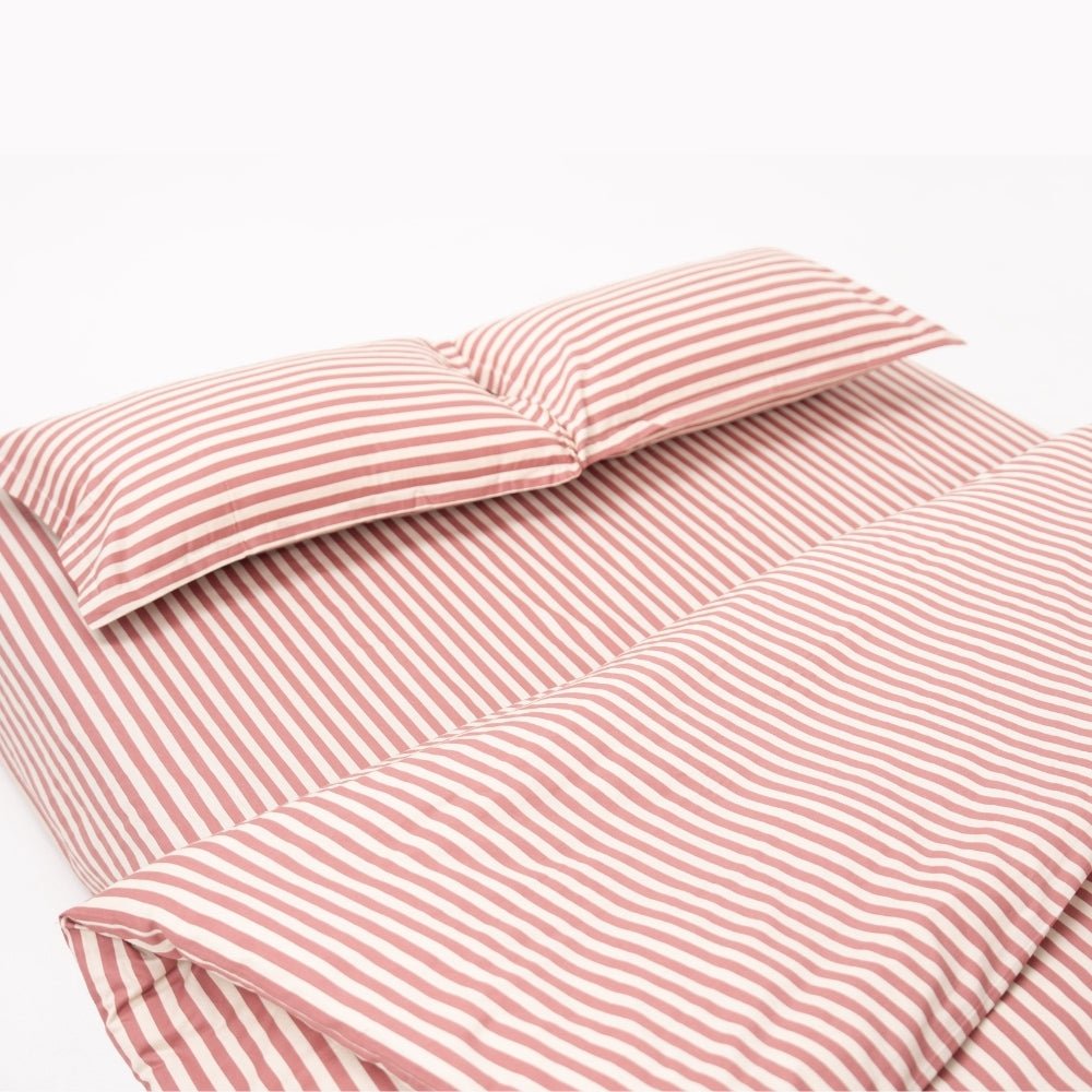Akatsuchi Stripe, 100% Cotton King Size Bedsheet, 186 TC - King Size | haus & kinder