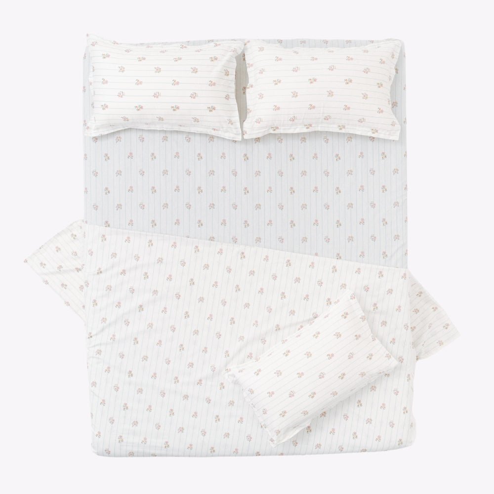 Kohana Stripe 100% Cotton Double Bedsheet, 186TC - Double Size | haus & kinder