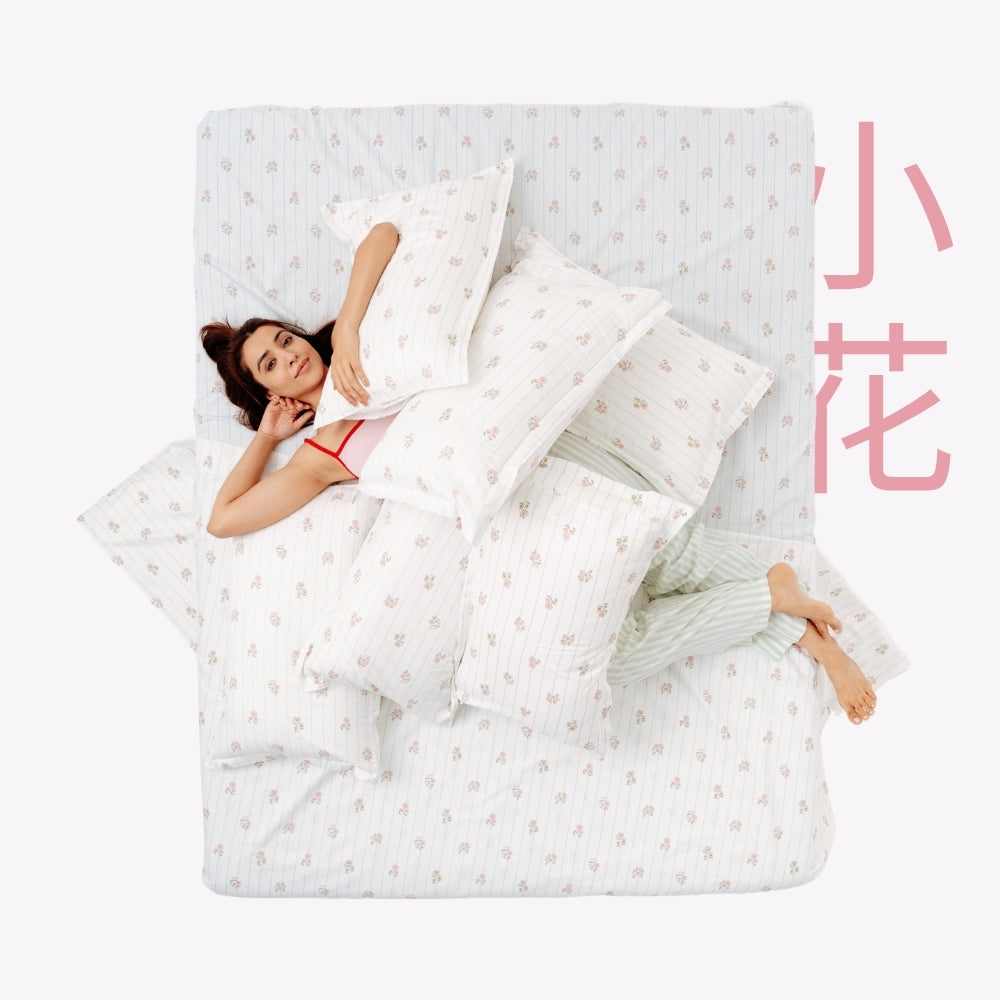 Kohana Stripe 100% Cotton King Fitted Bedsheet, 186 TC