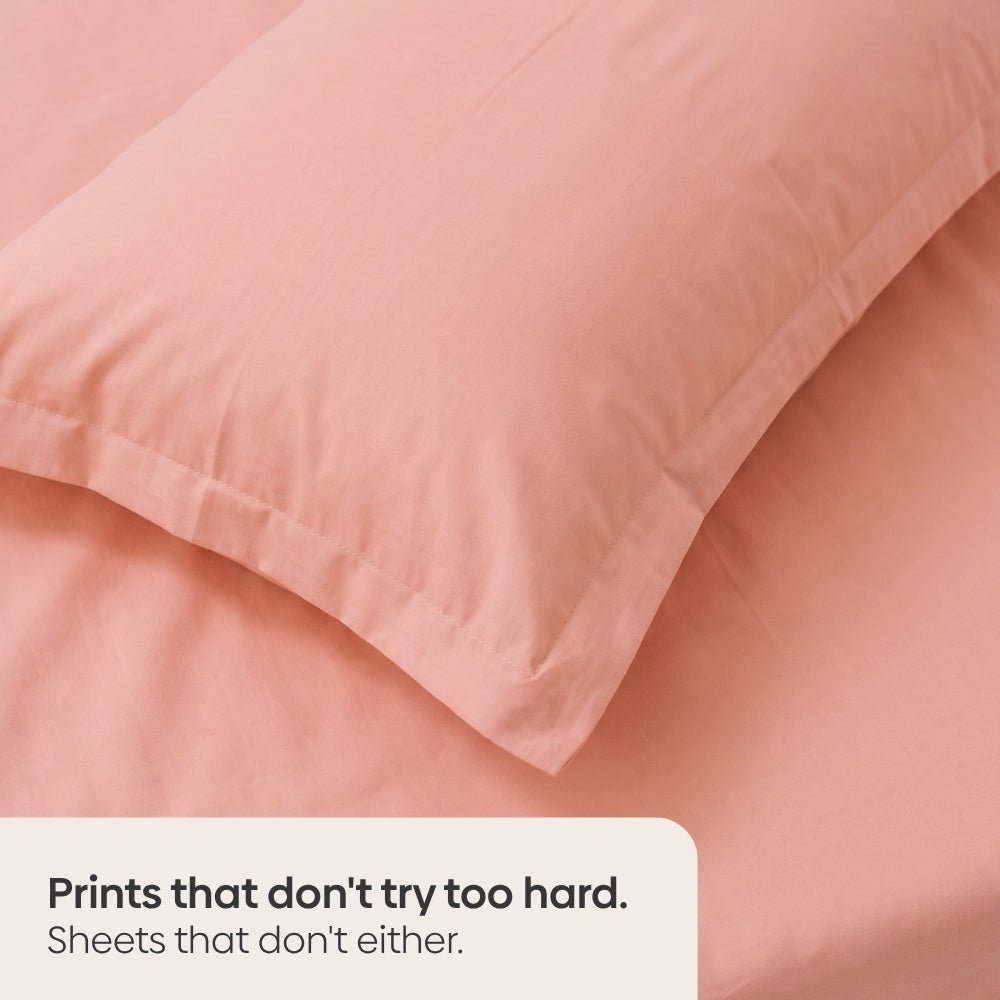 Tokiiro 100% Cotton Solid King Size Bedsheet, 186 TC - Solid Bedsheets | haus & kinder