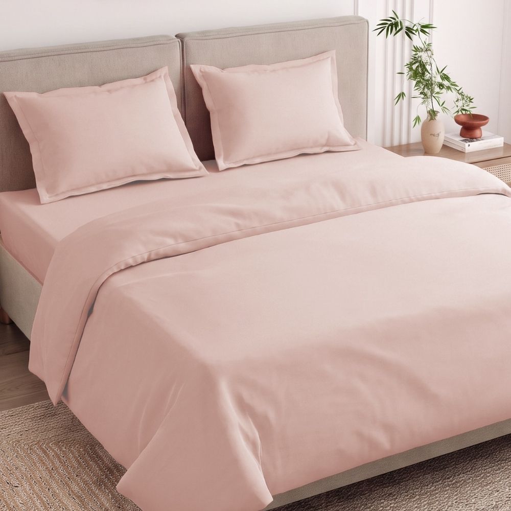 Tokiiro 100% Cotton Solid King Size Bedsheet, 186 TC - Solid Bedsheets | haus & kinder