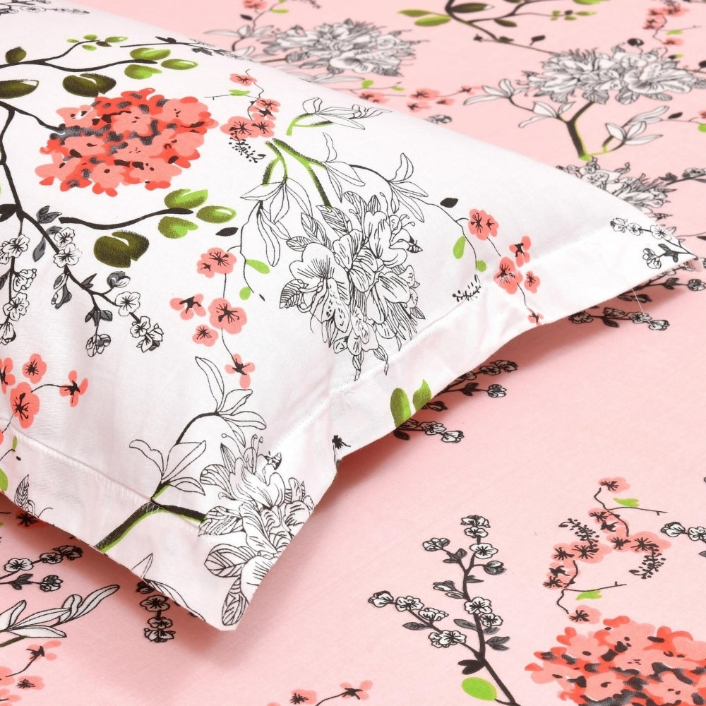 Victorian Summer Dream, 100% Cotton Double Size Bedsheet, 186 TC