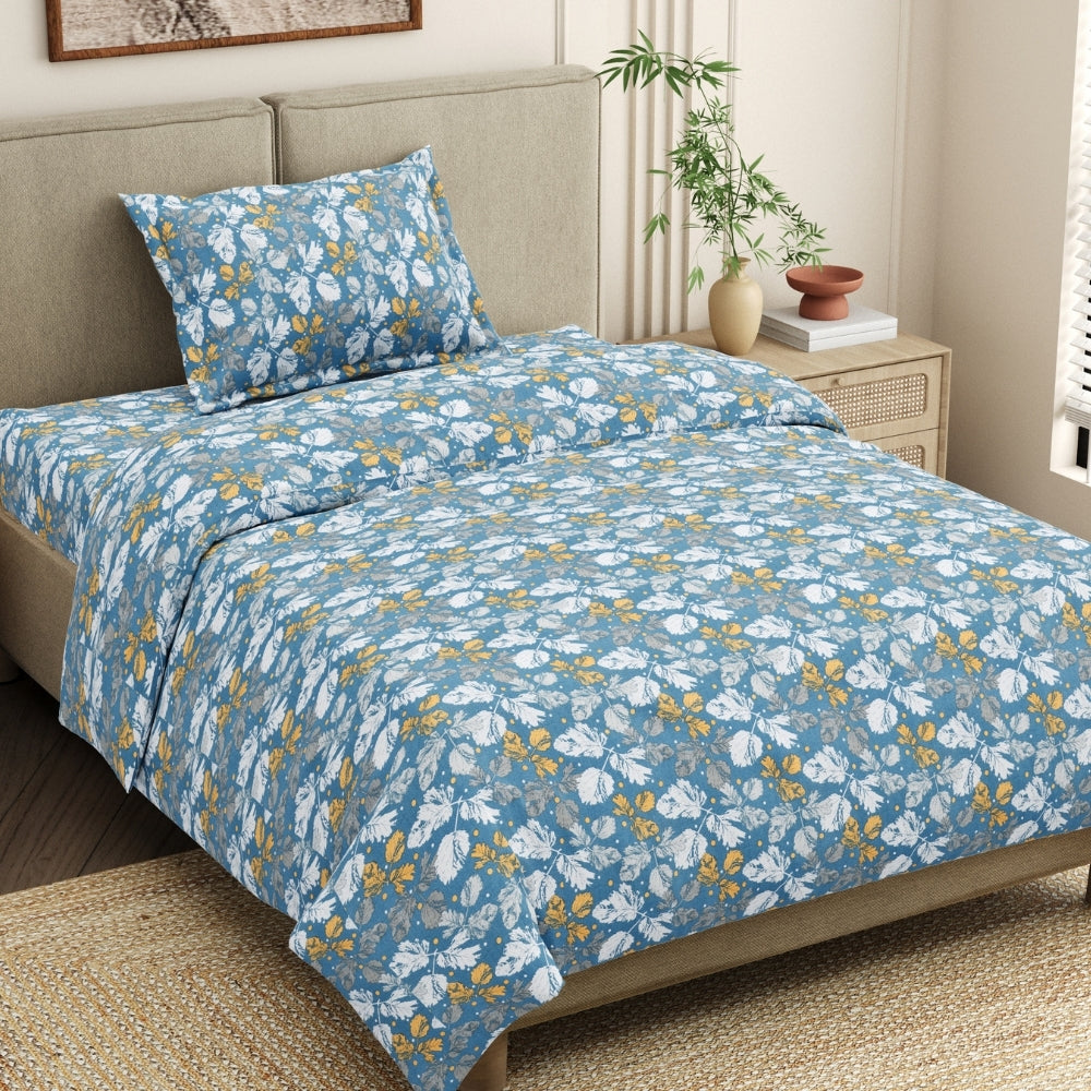 Golden Birch Symphony Single Flat Size Bedsheet, 186 TC
