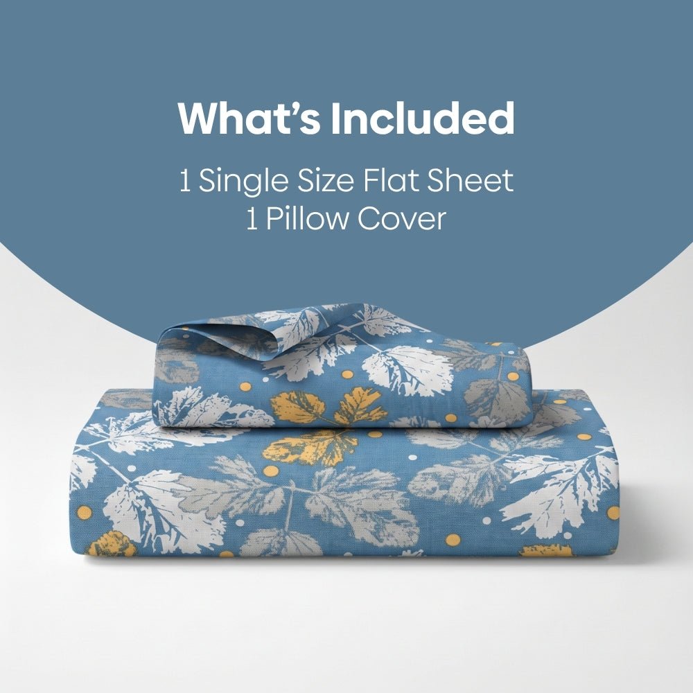 Golden Birch Symphony Single Flat Size Bedsheet, 186 TC - Single Size | haus & kinder