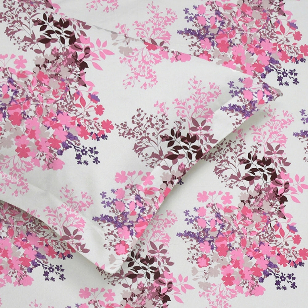 Greek Garden Romance 100% Cotton Double Bedsheet, 186 TC