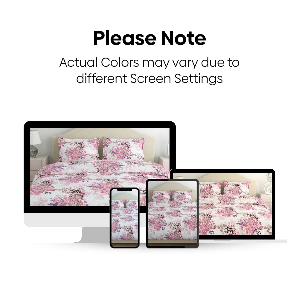 Greek Garden Romance 100% Cotton Double Bedsheet, 186 TC