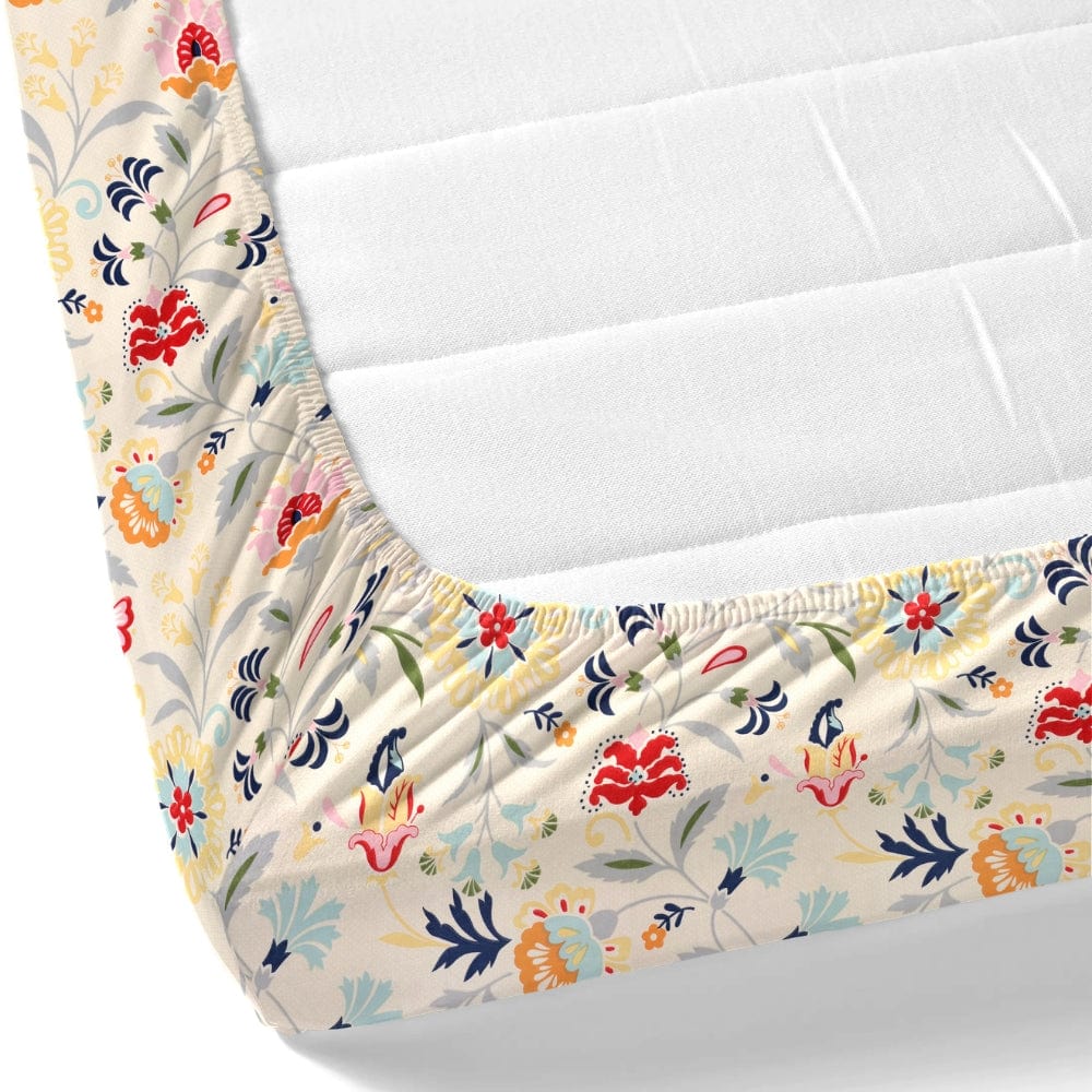 Maison Fleur All-Season Double Microfiber Bedsheet- Yellow, Red