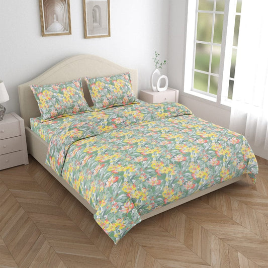 Ultra Soft Feel Bedsheet Set, Multicolor Bloomshroud Print