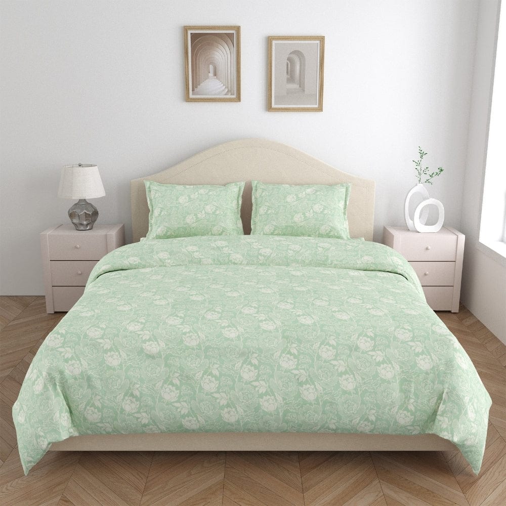 Ultra Soft Feel Bedsheet Set, Green Elysian Petals