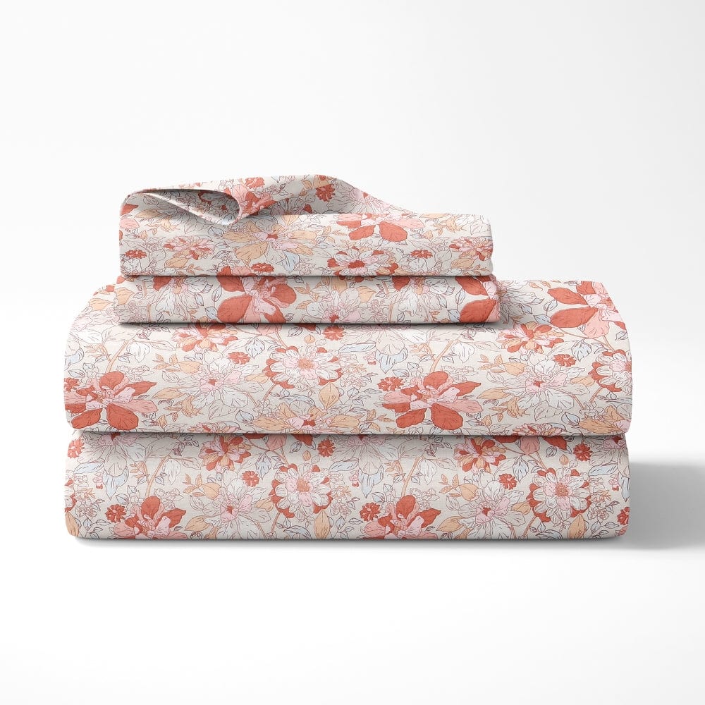Ultra Soft Feel Bedsheet Set, Multicolor Lumenflora Print