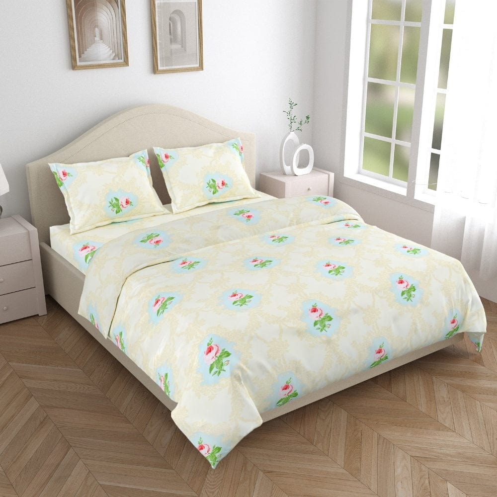 Ultra Soft Feel Bedsheet Set, Yellow Sylphflora Print