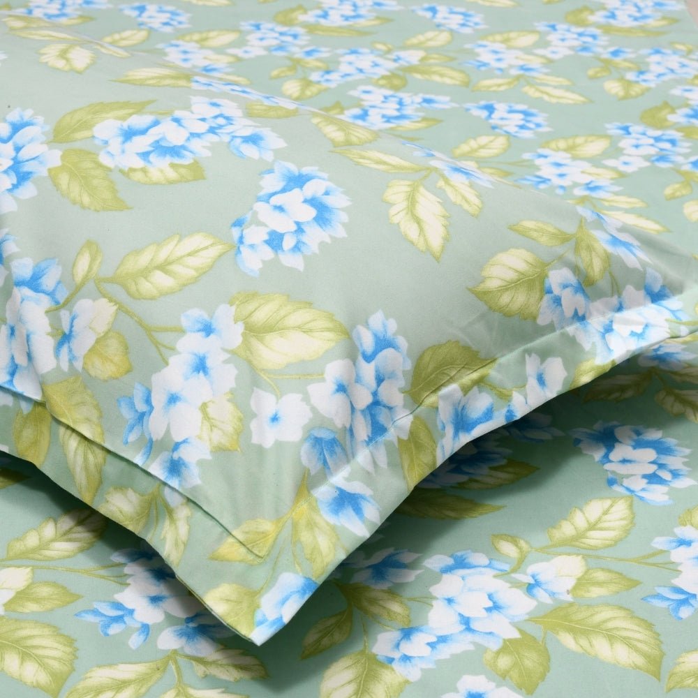 Blush Jubilee Ultra Soft Single Flat Microfiber Bedsheet, Blue-Green - Bedsheets | haus & kinder