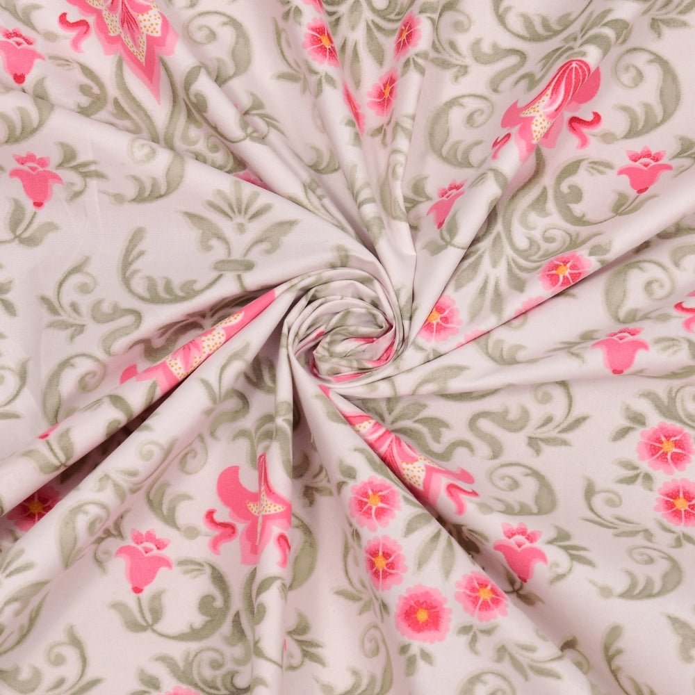 Flora Fantasia Ultra Soft Single Flat Microfiber Bedsheet, Pink - Bedsheets | haus & kinder