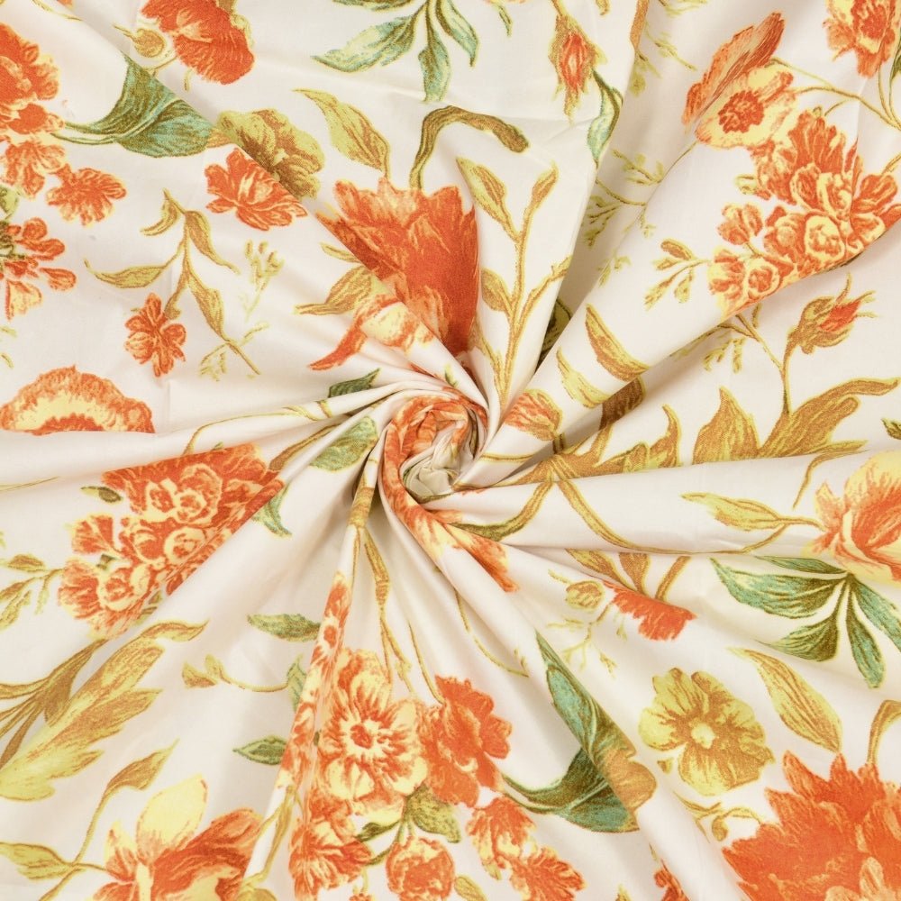 Petal Reverie Ultra Soft Single Flat Microfiber Bedsheet, Orange - Bedsheets | haus & kinder