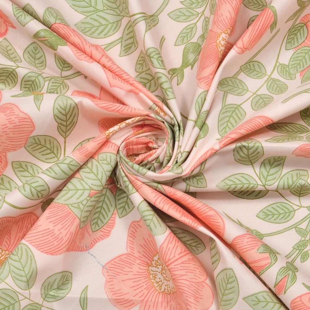Twilight Florals Ultra Soft Single Flat Microfiber Bedsheet, Pink - Bedsheets | haus & kinder