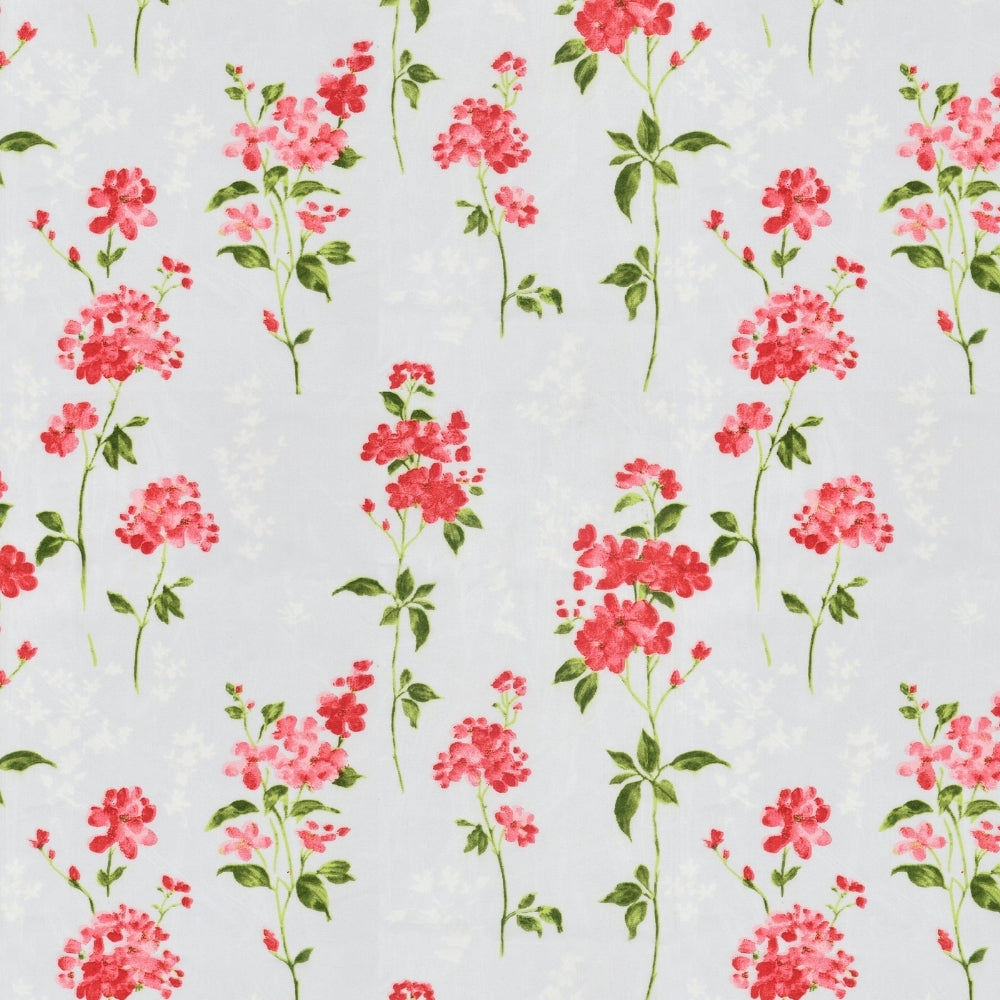 Velvet Bloom Ultra Soft Single Flat Microfiber Bedsheet, White