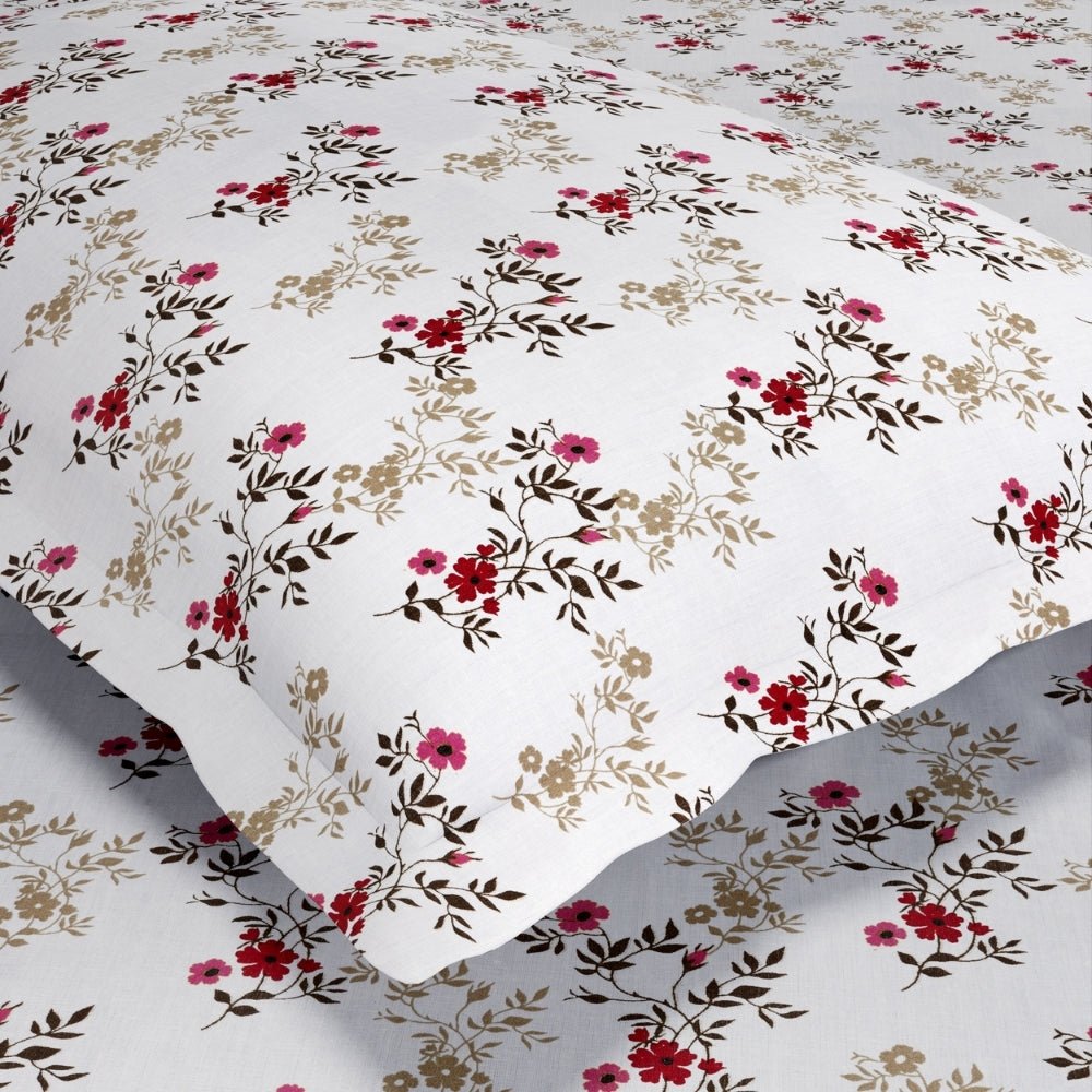 Belle Fleur 100% Cotton Double Flat Bedsheet, 144 TC - Bedsheets | haus & kinder