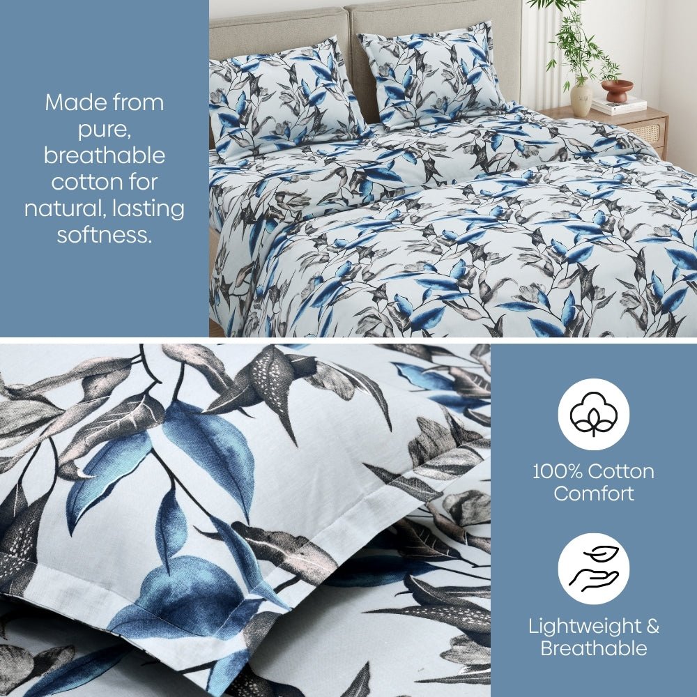 Florence Grove 100% Cotton Double Flat Bedsheet, 144 TC - Bedsheets | haus & kinder