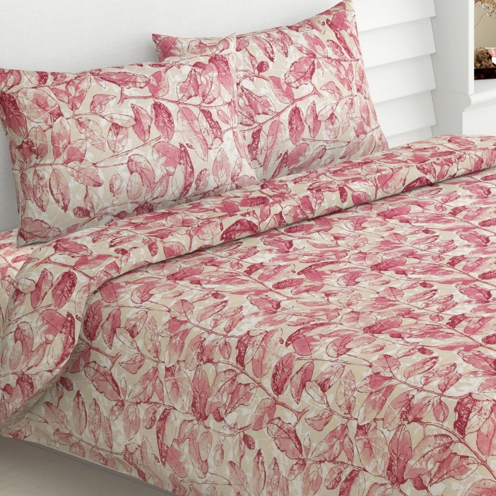Leafy Oasis, 100% Cotton Double Size Bedsheet, 186 TC - Bedsheets | haus & kinder