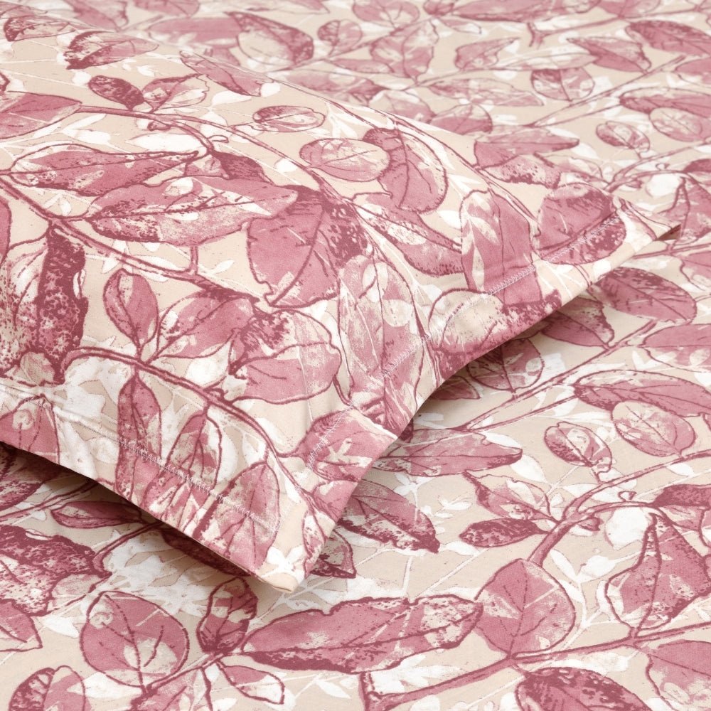 Leafy Oasis, 100% Cotton Double Size Bedsheet, 186 TC - Bedsheets | haus & kinder