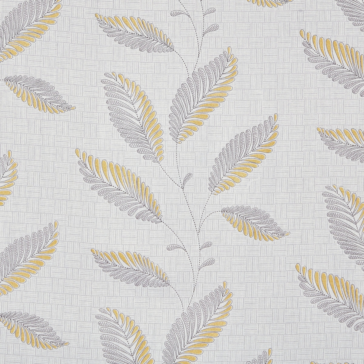 African Leaves 100% Cotton Double Flat Bedsheet, Beige & Yellow - 186TC - Bedsheets | haus & kinder