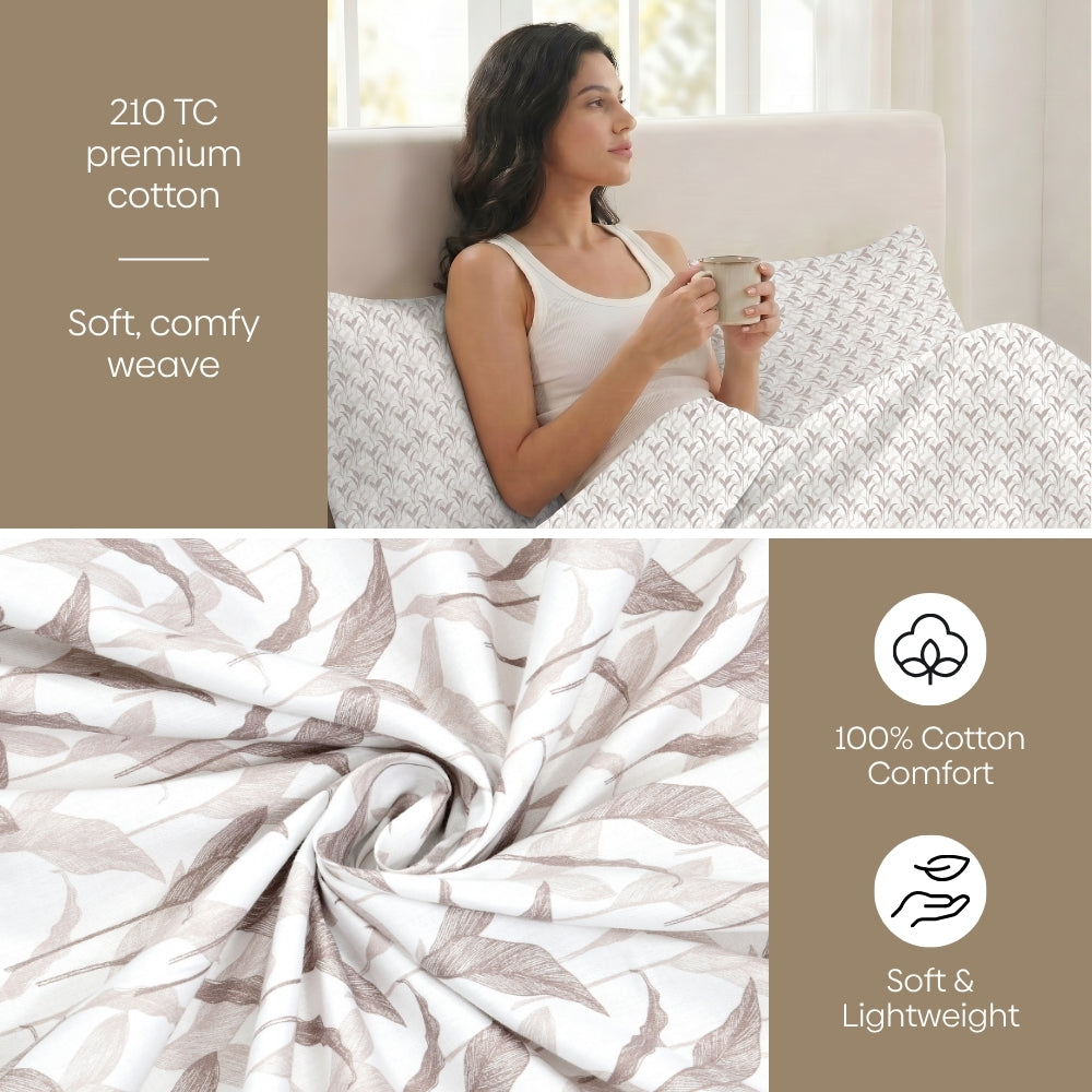 Velvet Canopy 100% Cotton Double Size Bedsheet, 300 TC