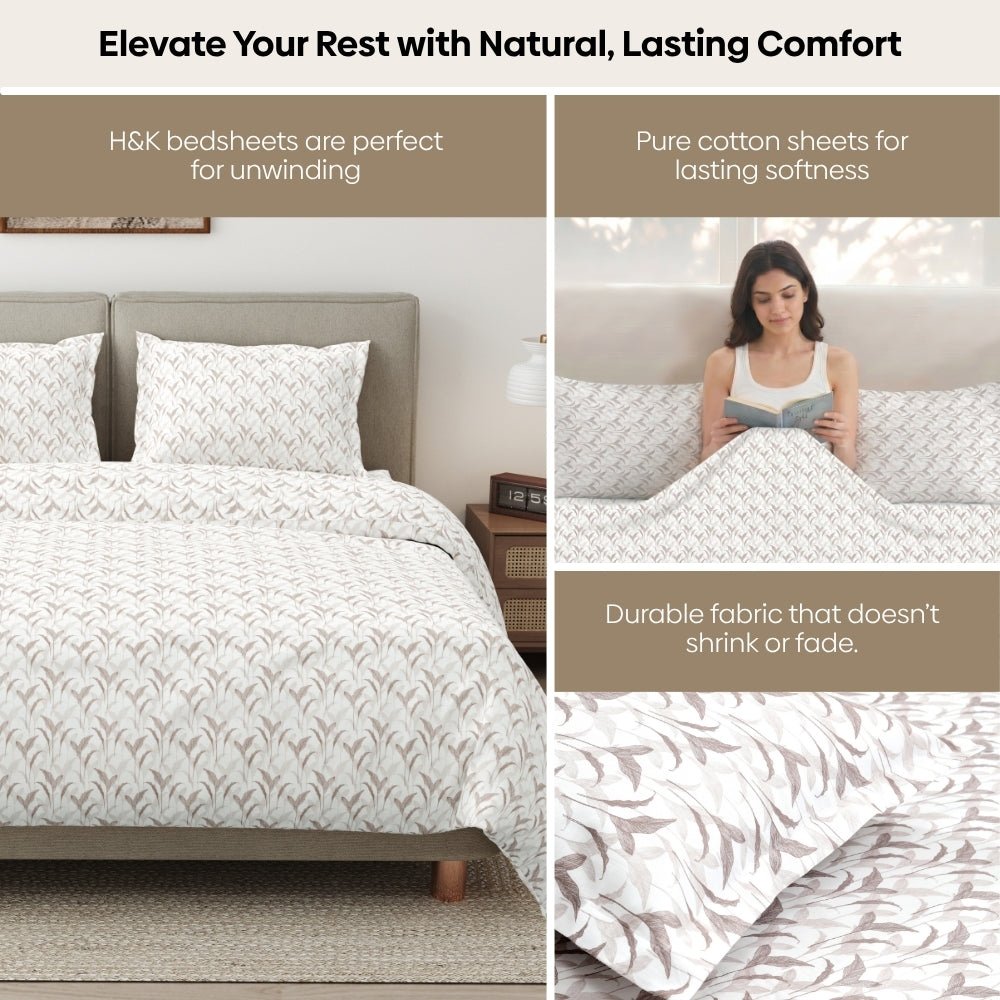 Velvet Canopy 100% Cotton King Size Bedsheet, 300 TC - Bedsheets | haus & kinder