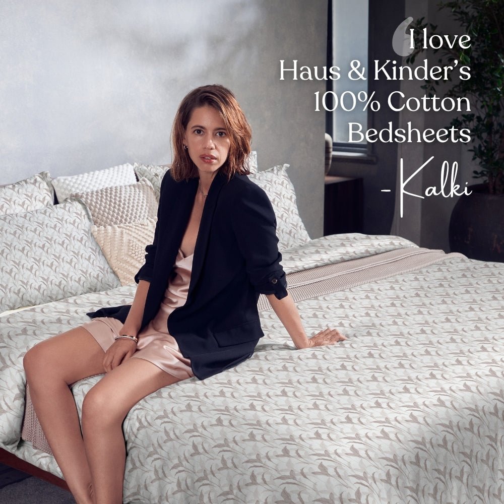 Velvet Canopy 100% Cotton King Size Bedsheet, 300 TC - Bedsheets | haus & kinder