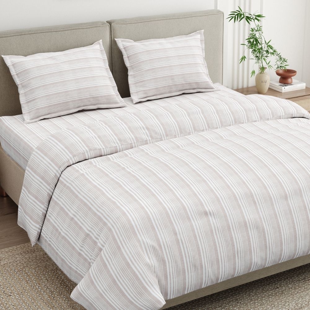 Verde Luxe 100% Cotton King Size Bedsheet, 300 TC - Bedsheets | haus & kinder