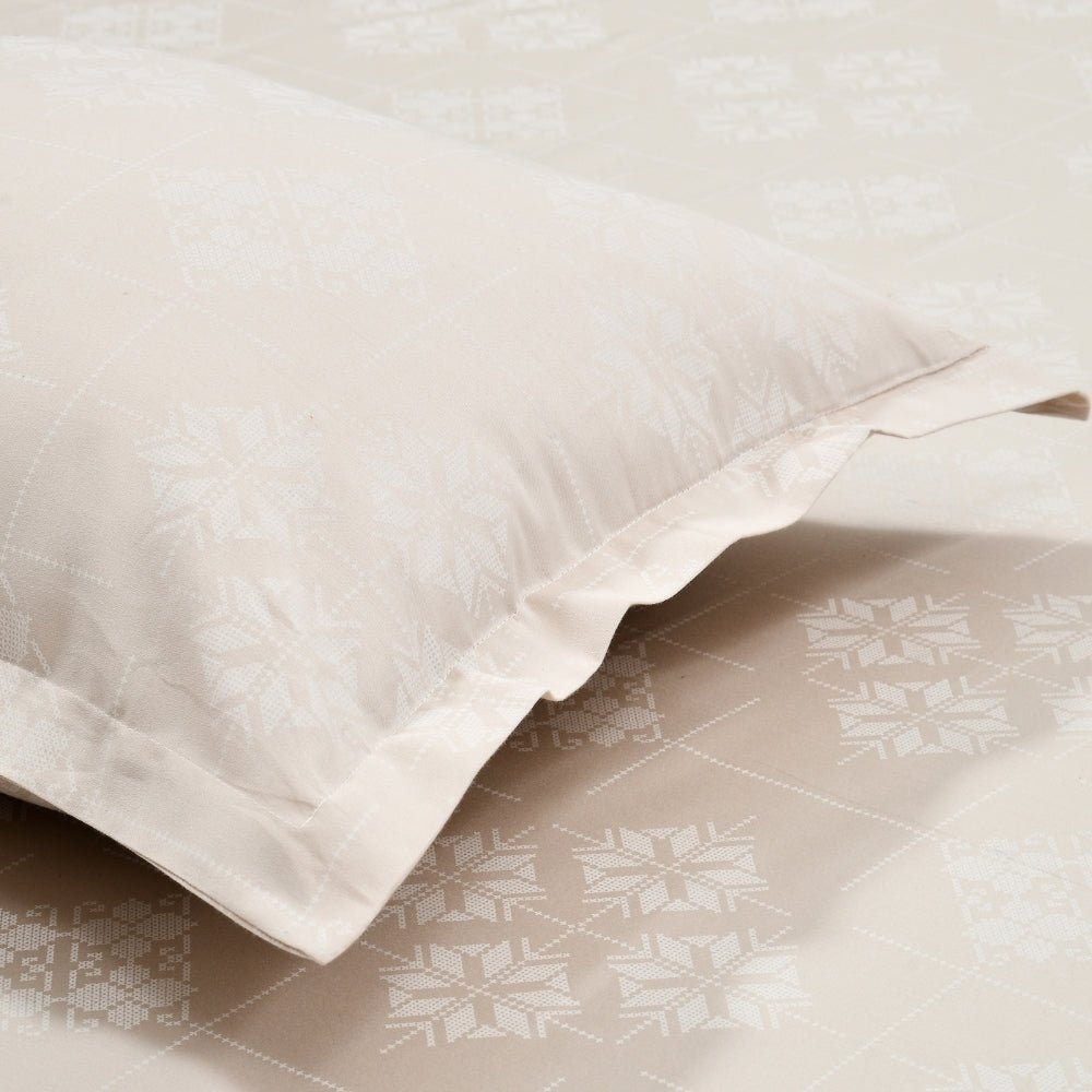 Crystal Loom 100% Cotton King Size Bedsheet, 300 TC - Bedsheets | haus & kinder