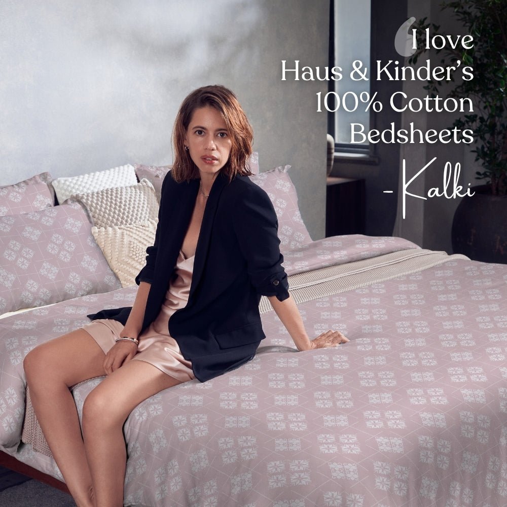 Opal Harmony 100% Cotton King Size Bedsheet, 300 TC - Bedsheets | haus & kinder