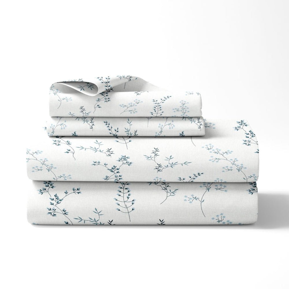 Blossom Nest 100% Cotton Double Size Bedsheet, 144 TC - Bedsheets | haus & kinder