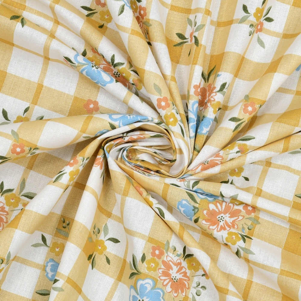 100% Combed Cotton 144 TC Double Flat Bedsheet Iris Whisper