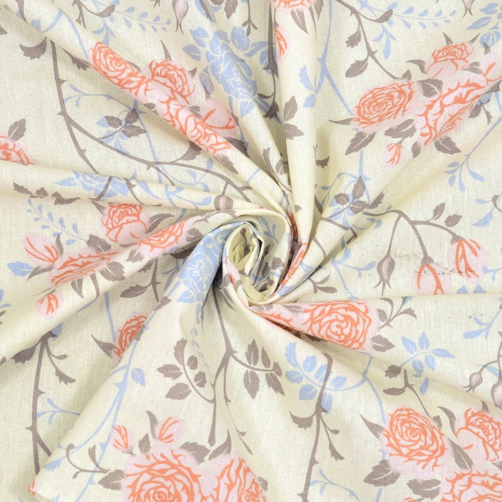 Petal haze 100% Combed Cotton 144 TC King Flat Bedsheet - Bedsheets | haus & kinder