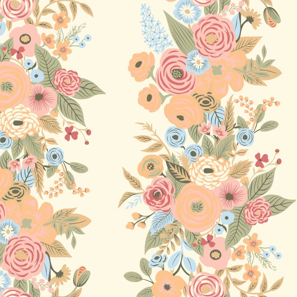 Vintage Peony 100% Cotton Double Size Bedsheet, 144 TC
