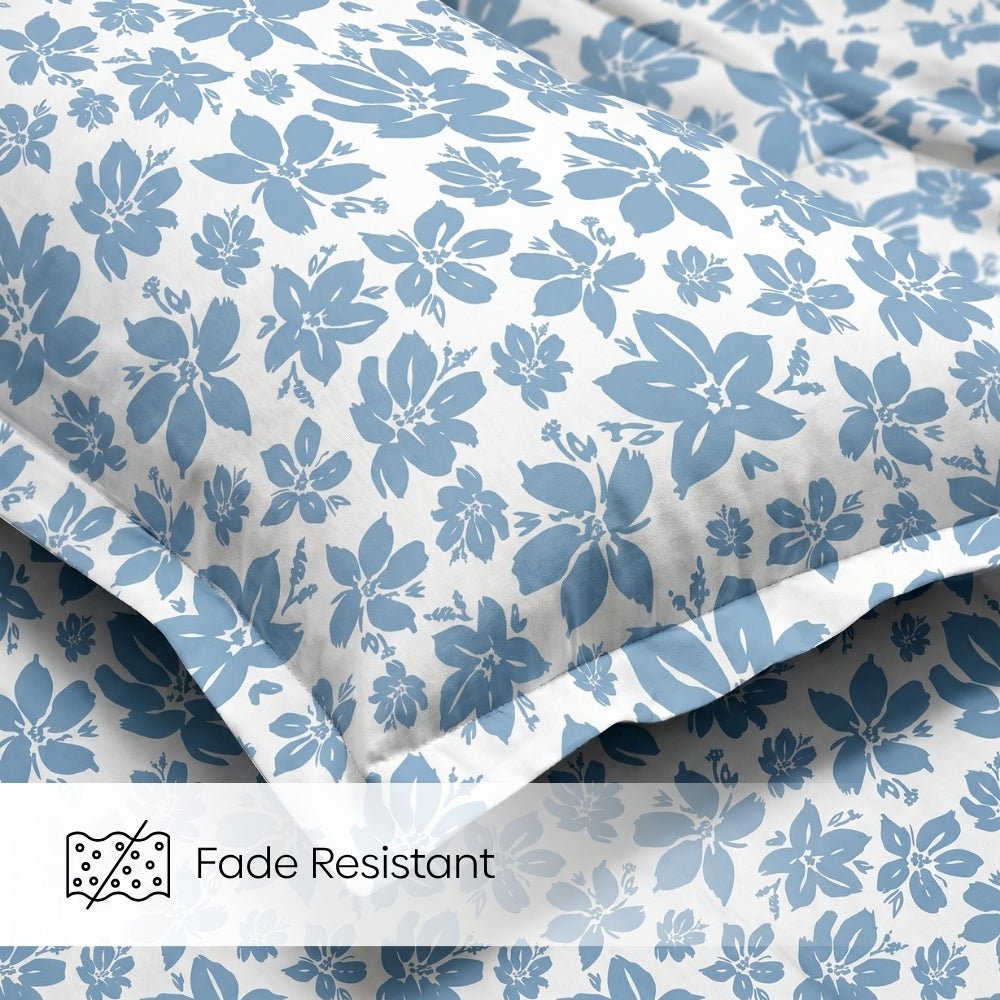 Bluebell Whisper 100% Cotton King Bedsheet, 144 TC - Bedsheets | haus & kinder