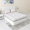 100% Combed Cotton 144 TC Double Fitted Bedsheet Oribella Bloom