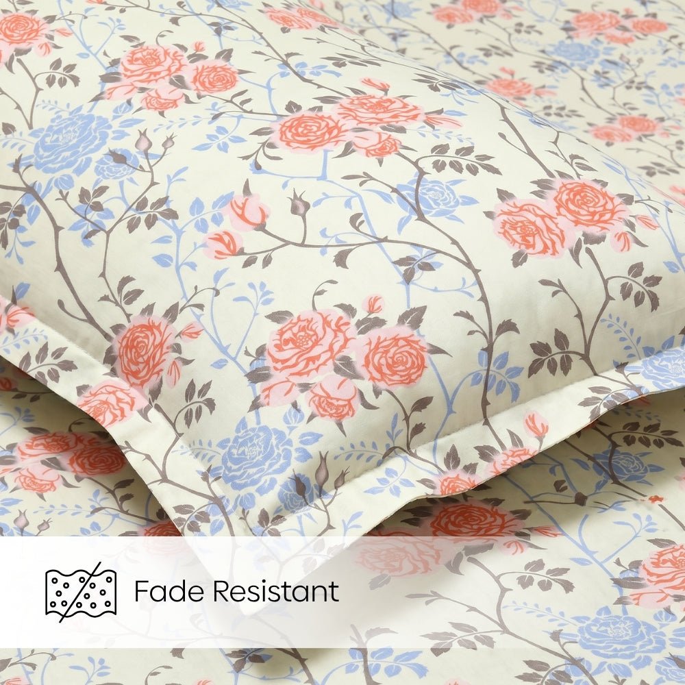 Petal haze 100% Combed Cotton 144 TC King Flat Bedsheet - Bedsheets | haus & kinder